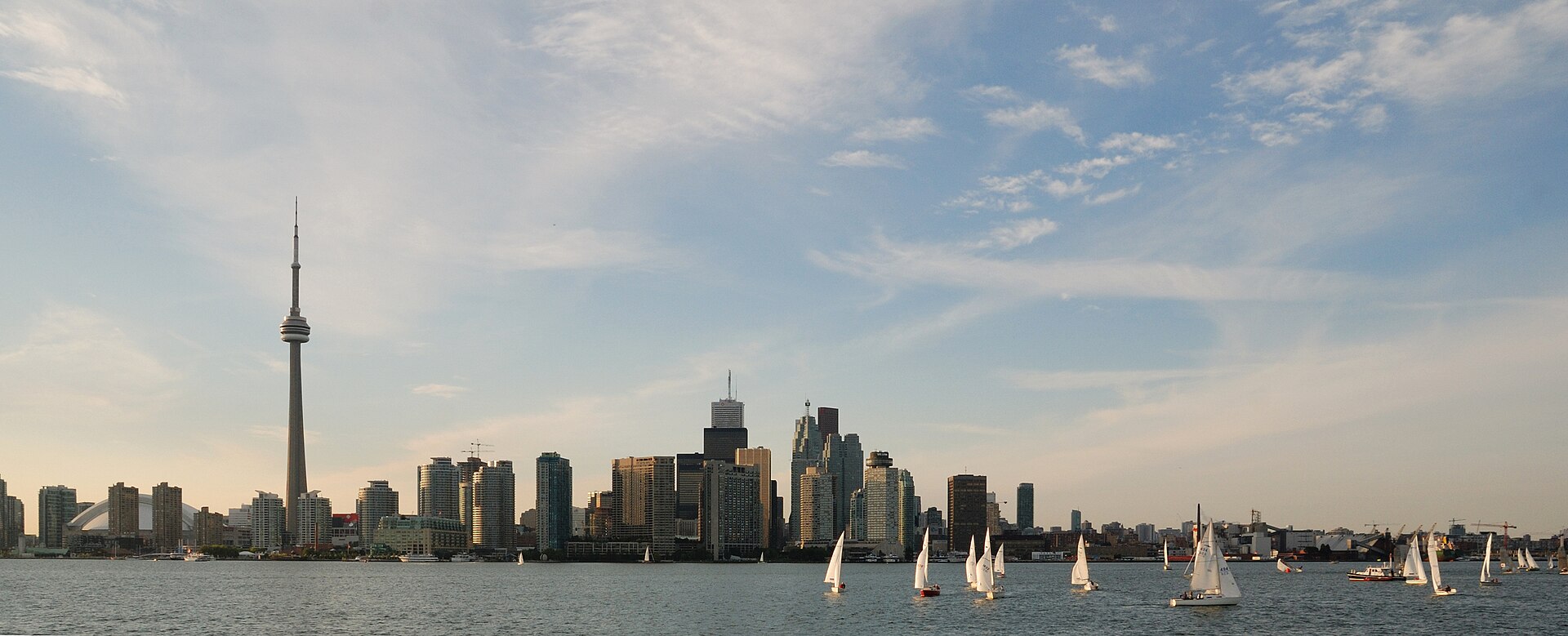 Toronto skyline seen from the harbour islands
